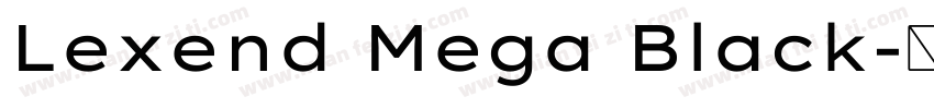 Lexend Mega Black字体转换